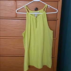 Banana Republic chartreuse racerback tank sz Med
